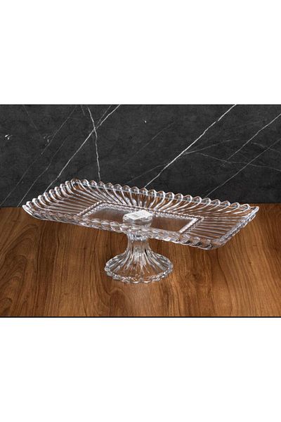 TOHFAT-AL MAIDAH Long rectangular plate with a large striped base