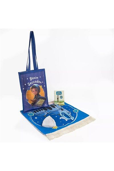 Hayrat Vakfı Yayınları My Seccadem Set (for Men) Blue