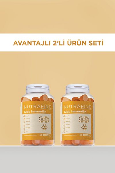 Nutrafine 2 Pack Kids Immunity Gummy, Children's Gummies Chewable Vitamin
