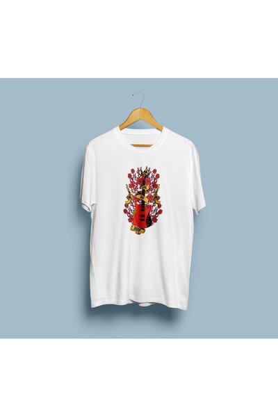 Generic Brand Oversize Guns and Roses Guitar Design Unisex T-Shirt