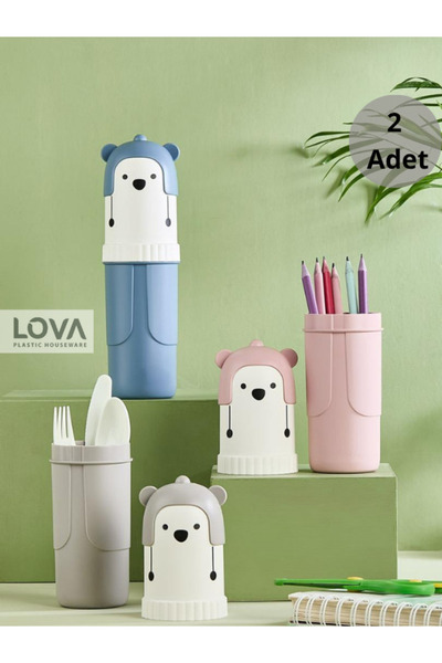 Lova YOGİ Çok Amaçlı Seyahat Saklama Kabı (Mavi-Pembe)