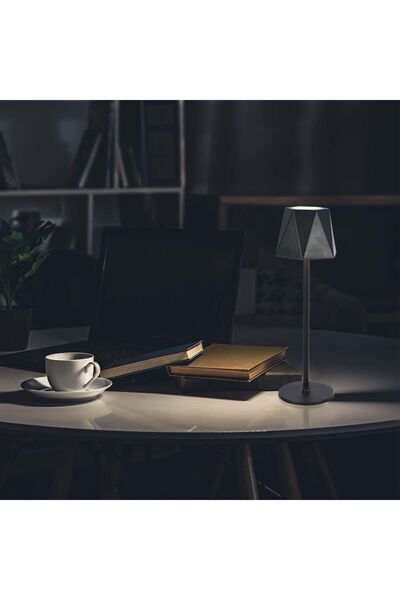 V-TAC Lampă De Masă Led Reîncărcabilă Tactilă 3 În 1 Neagră 130x372 Mm
