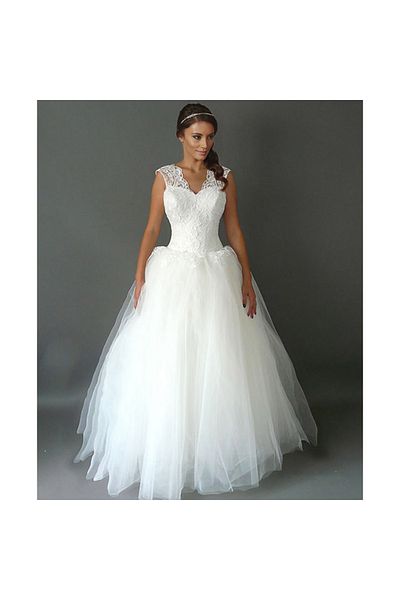 OEM Rochie de mireasa printesa cu maneci din dantela