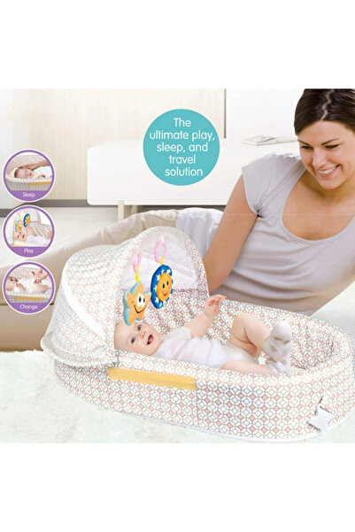 Factory Price Millie Portable Baby Bed with Removable Toys- A