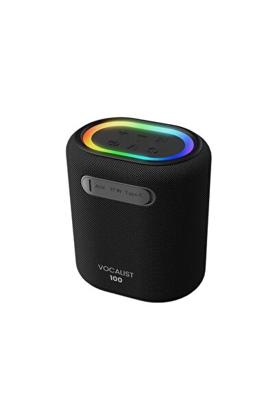 HiFuture Vocalist 100 Wireless 25W Bt/Aux/Sd Card Input Tws Portable Karaoke Speaker with Microphone Black