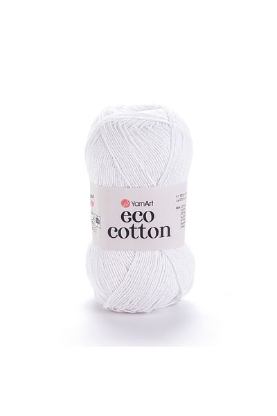 Yarnart Eco Cotton - Νήμα Πλεκτομηχανής Χειρός Λευκό-760