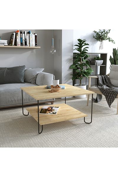 Mourah Home Marbo Modern Coffee Table Oak Multipurpose H 45cm Oak
