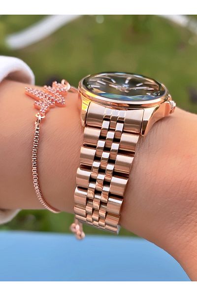 Daniel Klein Brand Rose Gold Color Women's Wristwatch - Bracelet Gift