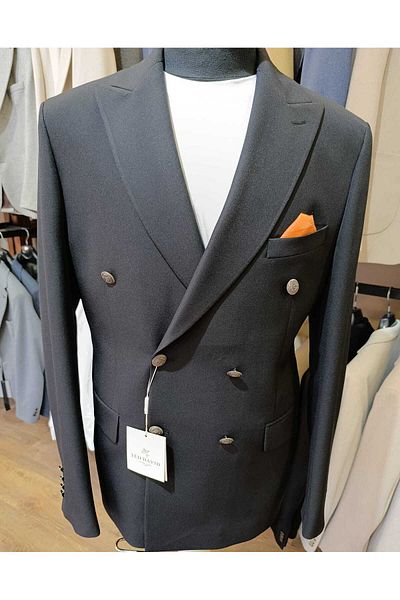 Ted Davıd Black Lycra Double Breasted Jacket