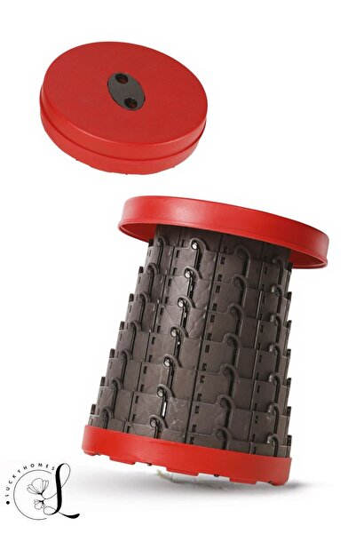 Feronyahome & Garden Kolay Portatif Katlanır Tabure (KIRMIZI)