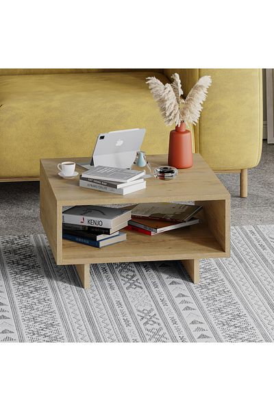 Mourah Home Hola Modern Coffee Table Oak Multipurpose H 32cm Oak