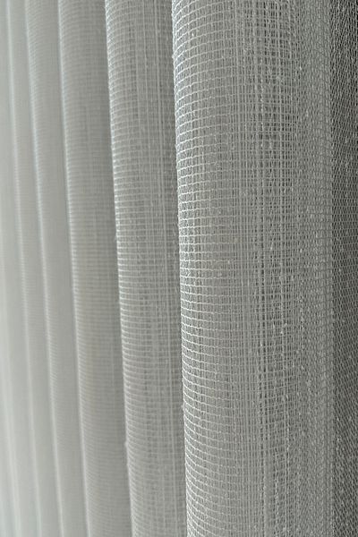 ladinev Lattice Heavy Weight Non-Wrinkle Ironing Thick Tulle Curtain 1E 3 Layers Pleated Tulle
