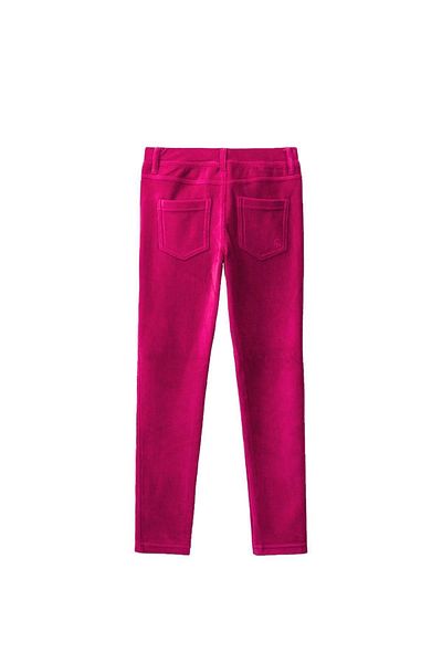 United Colors of Benetton Girl's Fuchsia Velvet Jegging