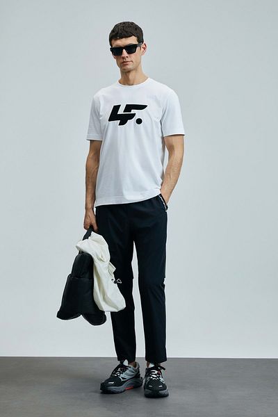 Lufian 111020243 Onıx Modern Graphic T- Shirt Men's T-Shirt White