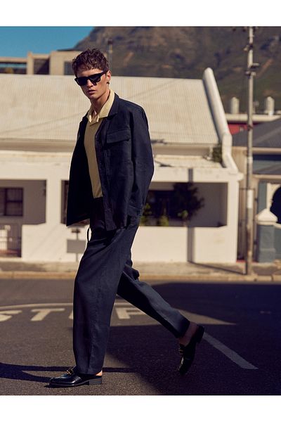 Koton Regular Fit Chino Linen Summer Trousers with Tie-Up Waist
