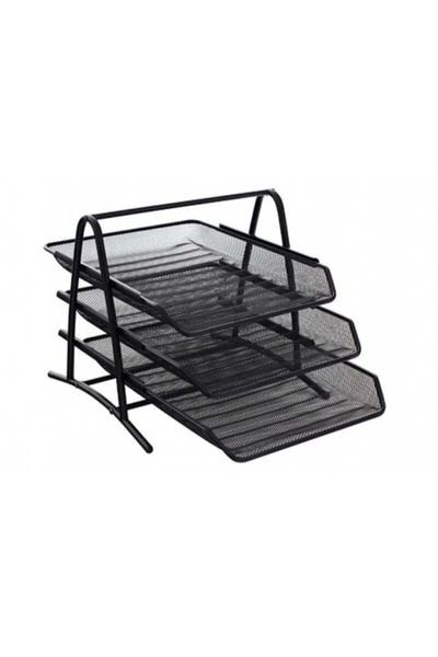 Stilo ستيلو شبكة ورقة الرف 3 قطع أسود