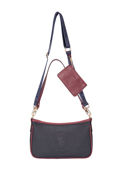 U.S. Polo Assn. Geantă de umăr pentru femei albastru bleumarin-roșu Claret Us25675