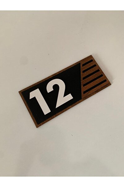 6. Pro Suni Derili Ahşap Kapı Önü Numaralığı