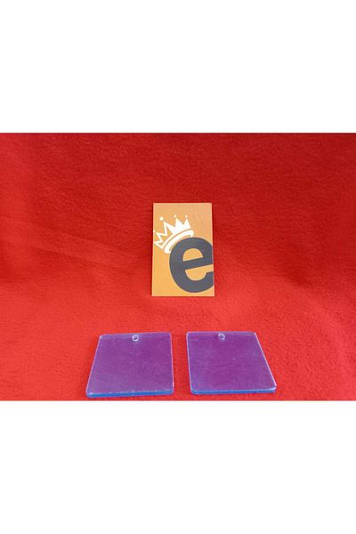 Ecce Transparent Glass Anti-Scratch Square Shaped Keychain 50Pcs 0.5cm Thinness 5cm Diameter