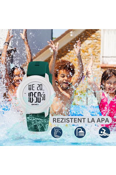 AZ PRODUCTS Ceas Digital Copii, Rezistent La Apa, Cu Alarmă, Cronometru Și Calendar – Ideal Pentru Cei Mici