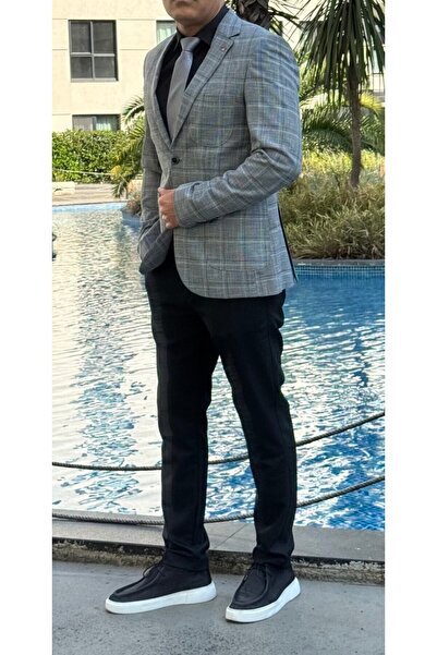 ACTUAL Slim Fit Blazer Tek Ceket 7148-1 R1 Siyah