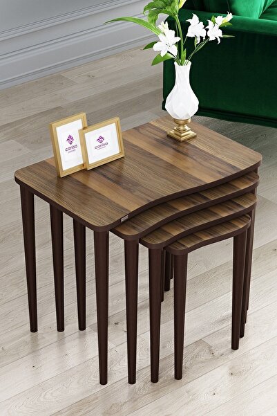 Canisa Concept Kuğu Serisi Mdf  Zigon Sehpa Takımı-4 Lü