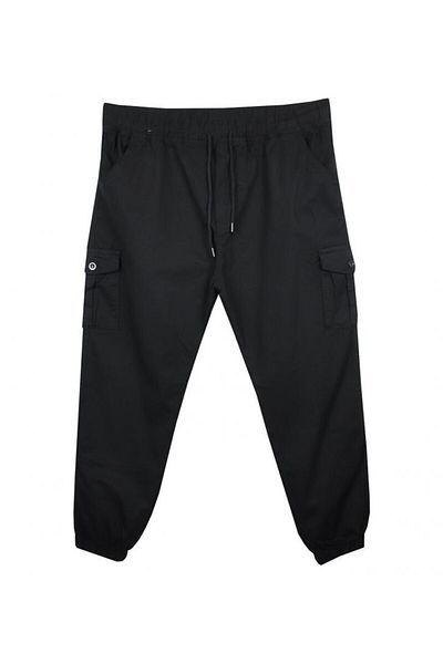 marufshop Παντελόνι Jogger Plus Size-Μαύρο