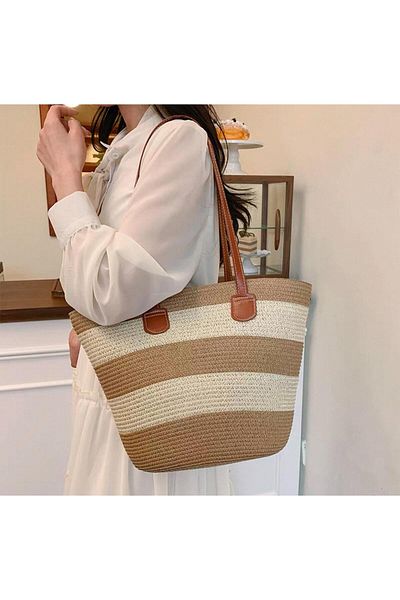 Axesoire Nwc-1052 Camel Straw Bag