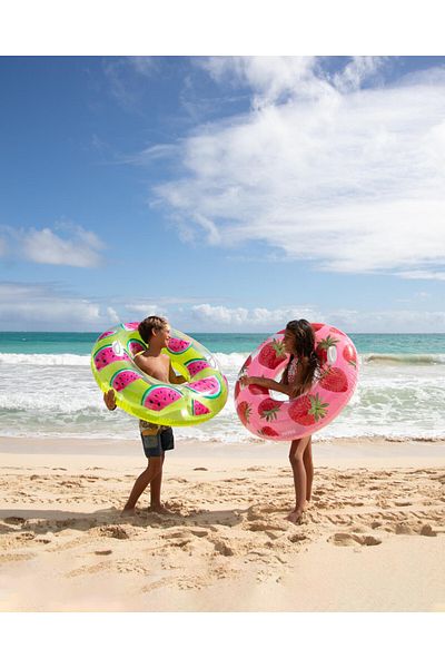Intex Tropical Fruits Inflatable Sea Ring – 102 cm Swimming Ring with Handle (8+ Years)