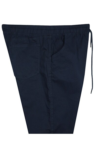 marufshop Παντελόνι Gabardine με κορδόνια Navy Blue Κατάλληλο για Ανδρικά μεγάλα μέγεθος μεταξύ 118 κιλών-156 κιλών