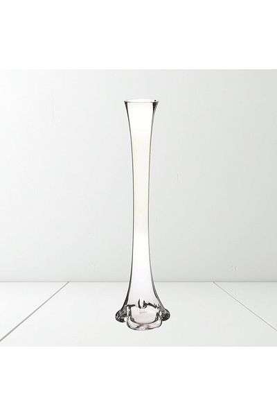 Ebruli hediyelik Elephant Foot Vase Glass Vase 60cm Slim Waisted Vase Tall Transparent Colorless