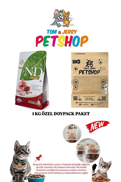 N&D TOM&JERRYPETSHOP-N&D YAVRU KEDİ MAMASI 1 KG