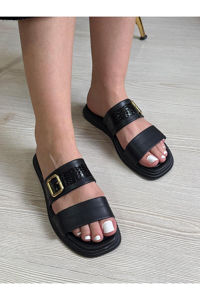 DERİ KABUSU Croco Patterned Women's Slippers T-001