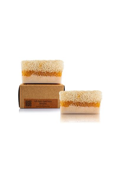 dionesse 2 Pack Pumpkin Fiber Honey Donkey Milk Soap 130 Gr - Nourishing and Handmade Soap