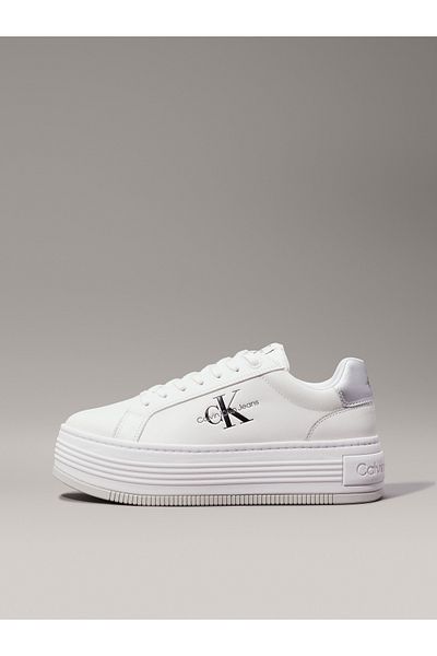 Calvin Klein Platform Printed Shoes - Low Lace up Sneakers
