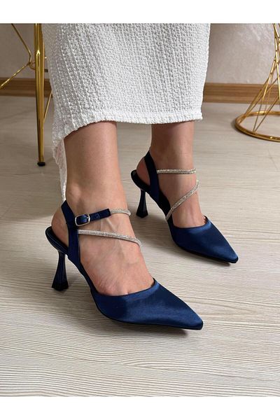 DERİ KABUSU Women's Heel Shoes with Wrist Stone Detail 127
