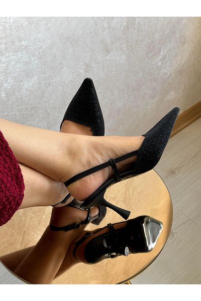 DERİ KABUSU Shiny Silvery Women's Heel Shoes 888