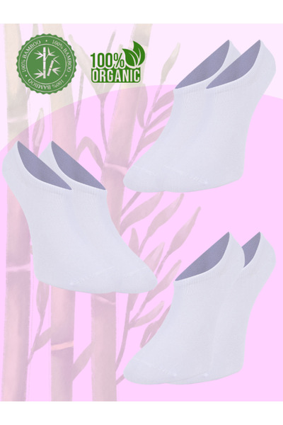 GIFT MALL 100% Real Bamboo Women's Sneaker Invisible Socks Seamless 3-Piece