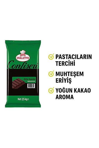 Genel Markalar Ovalette Bitter Konfiseri Kokolin Çikolata (2.5 Kg)