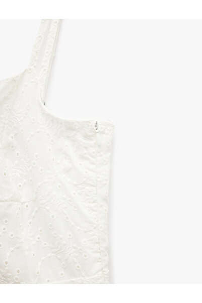 Koton Bavlněné mini šaty s volánky a volánky