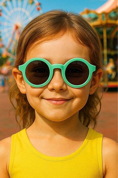 Mood Agenda نظارات شمسية دائرية للأطفال بعمر 3-8 سنوات نظارات شمسية للأطفال