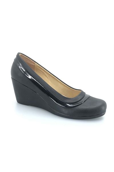 KCMN Ayakdaş 740-2 Women's Wedge Heel Classic Shoes Black