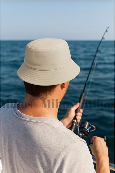 Mihos Unisex Beige Bucket & Bucket Hat