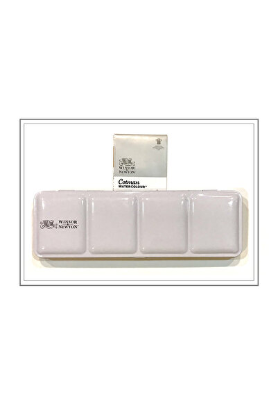 Winsor Newton Metal Tablet Suluboya Paleti 24 Renk Için BEYAZ Boş Palet