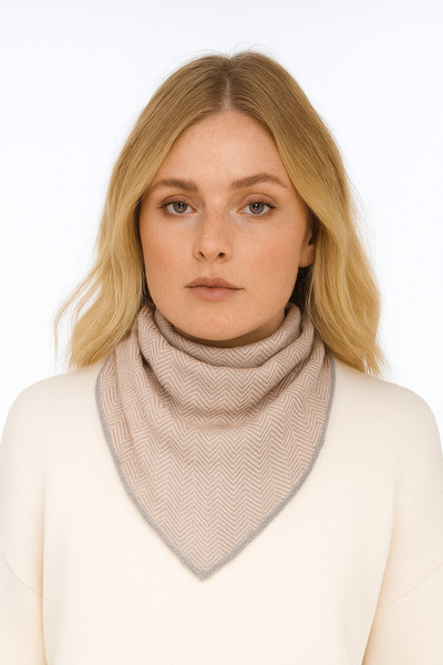 Sebir Moda Herringbone Patterned Knitwear Scarf
