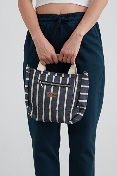 Fulla Moda Basic Yazı Baskılı Keten Çanta