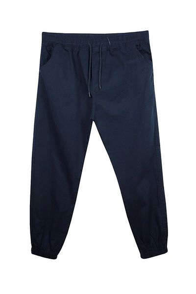 marufshop Elastic Leg Lace-Up Oversized Gabardine Trousers Navy Blue Suitable for Men 118 -156 Kilos