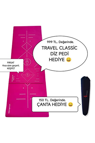 geborgenheit Travel Classic Yoga Seyahat Matı Kauçuk Poliüretan ( Diz Pedi Hediye Çanta Hediye )