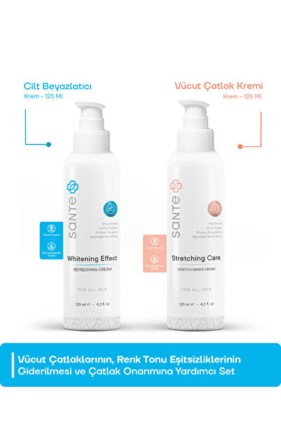 SantePlus Glutatyonlu Beyazlatıcı Krem 125 ml Hamilelik Vücut Çatlak Kremi 12...