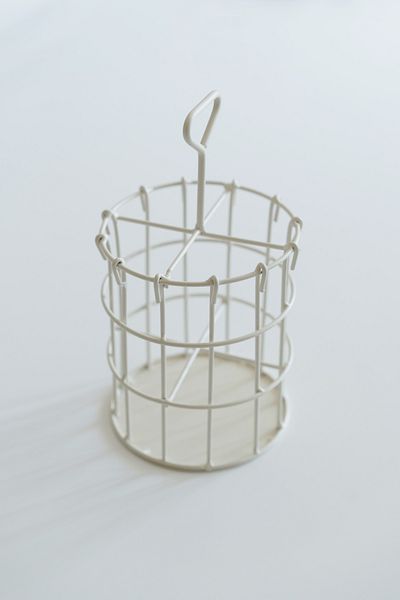 Dekorzdükkan Metal Cream Wire Spoon Holder